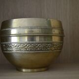 brass pot cover with frieze