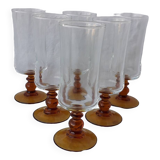 6 stemmed glasses