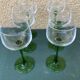 Set of 6 Vintage Alsace Wine Glasses – Emerald Green Stem