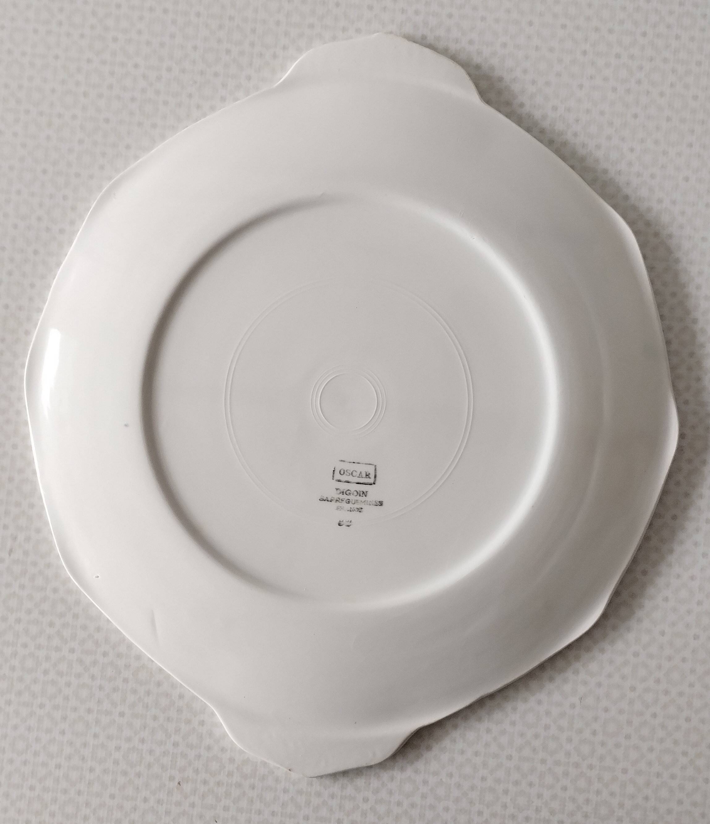 Earthenware dish oscar digoin sarreguemines