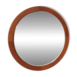 Miroir mural rond en teck des années 1960, Hollande