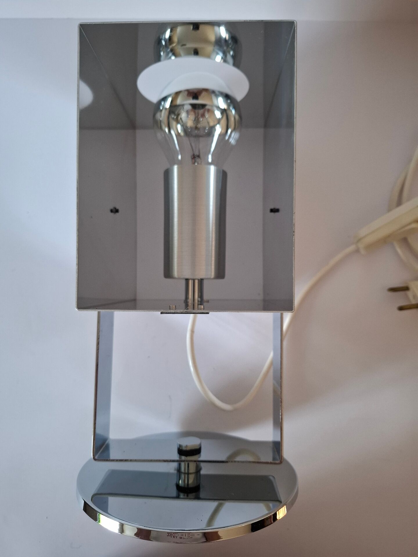 Lampe métal chromé 70's