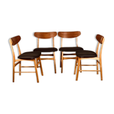 Set of 4 Danish Farstrup chairs