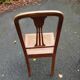 4 old wooden cane chairs