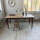 Table de ferme noyer pieds fuseaux 1950