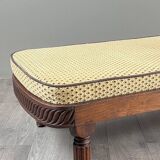 Louis XVI style meridian in carved wood and caning, 19th century.