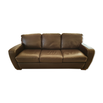 Leather sofa bed