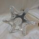 Foot lamp twisted in crystal or glass