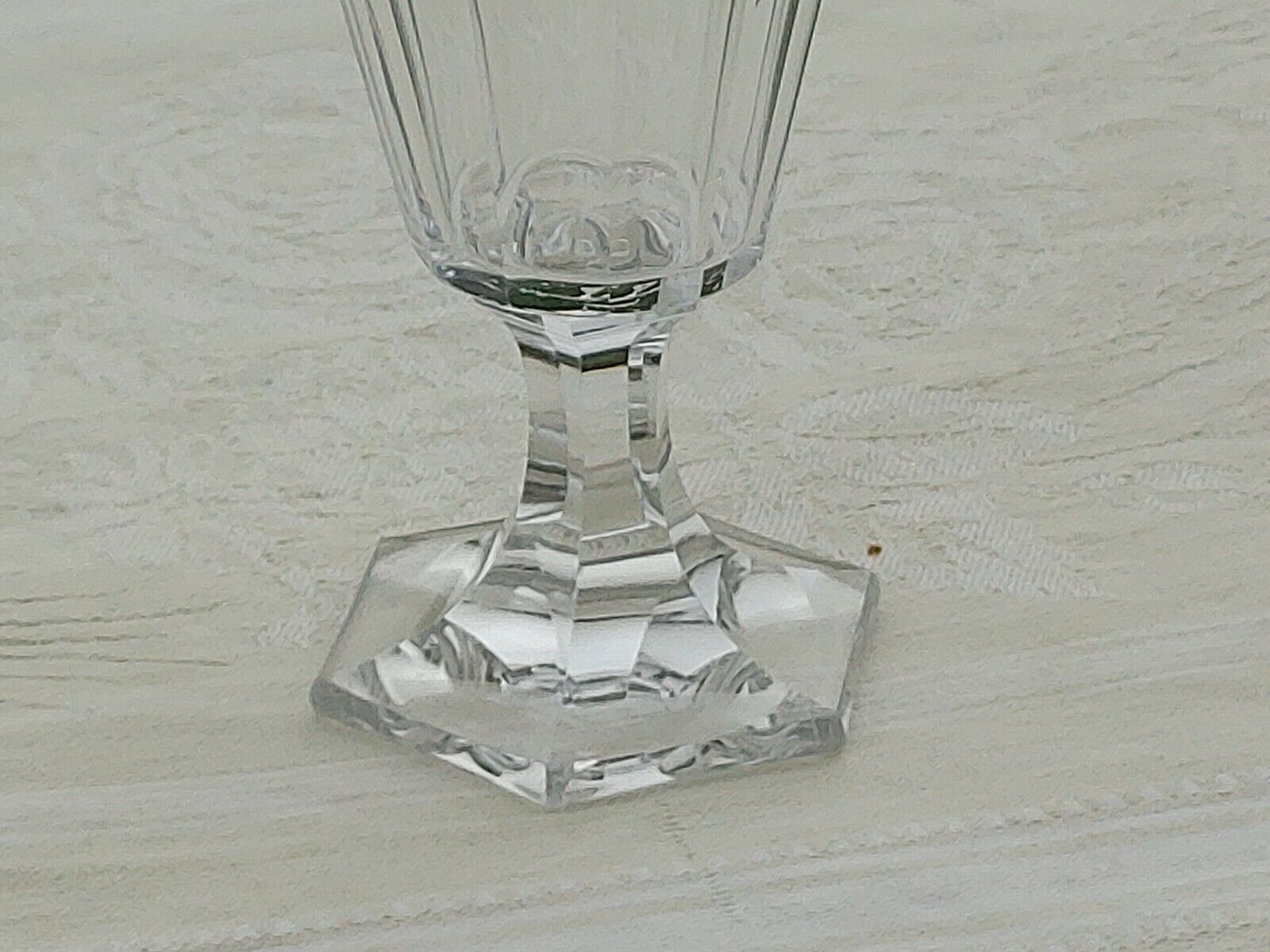 Baccarat White wine glass or port Crystal cut with cut sides, circa 1840