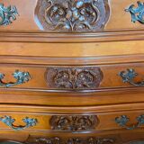 Commode 3 tiroirs style Louis XV en merisier