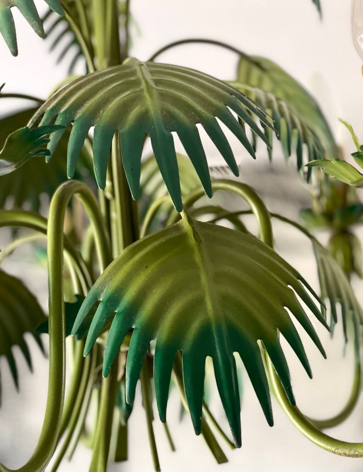 Tropical chandelier in sheet metal 1970.