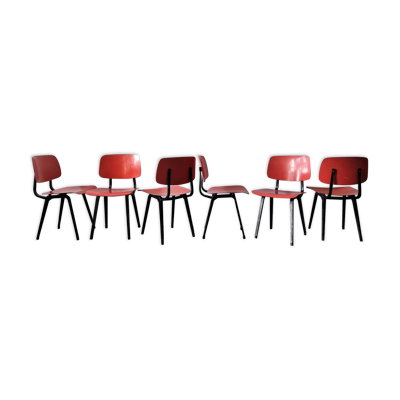Ensemble de 6 chaises Revolt par Friso Kramer pour Ahrend de Cirkel, Pays-Bas, 1956