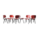 Set of 6 Revolt chairs by Friso Kramer for Ahrend de Cirkel, Netherlands, 1956