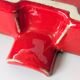 Mid-century ceramic brutalist ashtray catchall fat lava