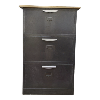 Metal cabinet 1950, 3 rocker drawers