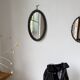 Miroir brutaliste ovale « chaine » 1950