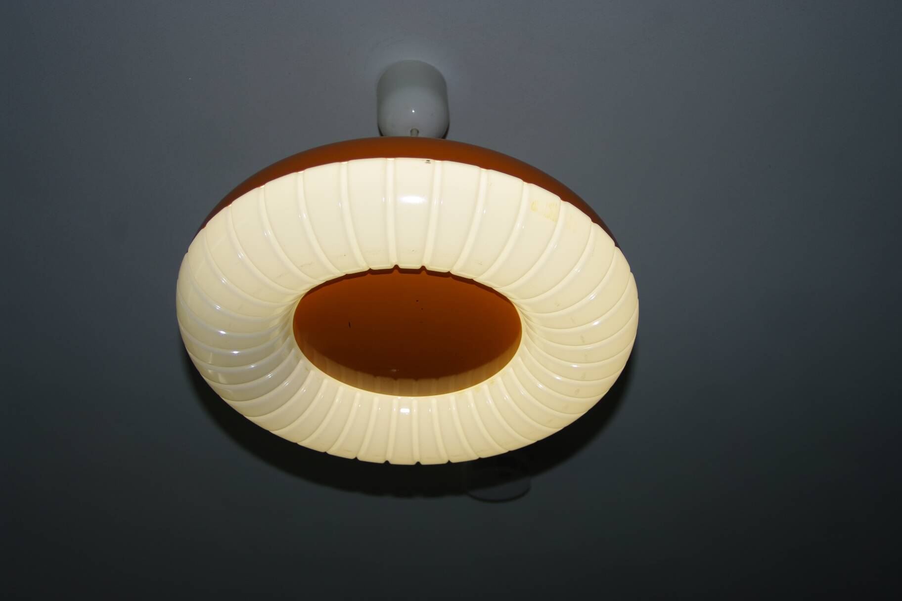 Vintage space age orange pendant pendant for siemens 1970