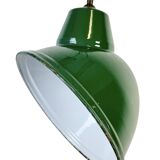 Industrial Green Enamel Factory Pendant Lamp, 1960s