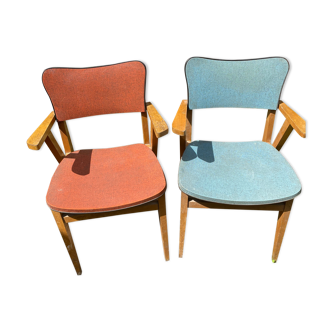 Chaises accoudoirs vintage