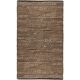 Tapis jute coton noir beige 90x150 cm
