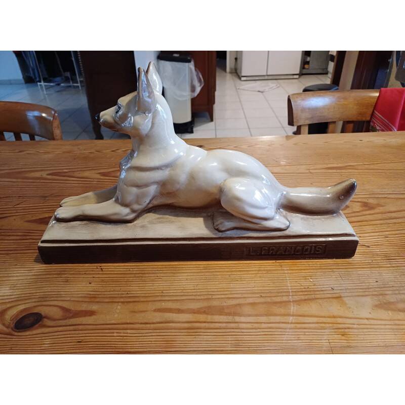 "Dog" earthenware by: L.François