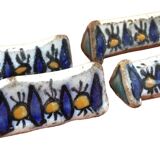 1920-1940 4 Knife holders Glazed ceramic from Nabeul, Tunisia