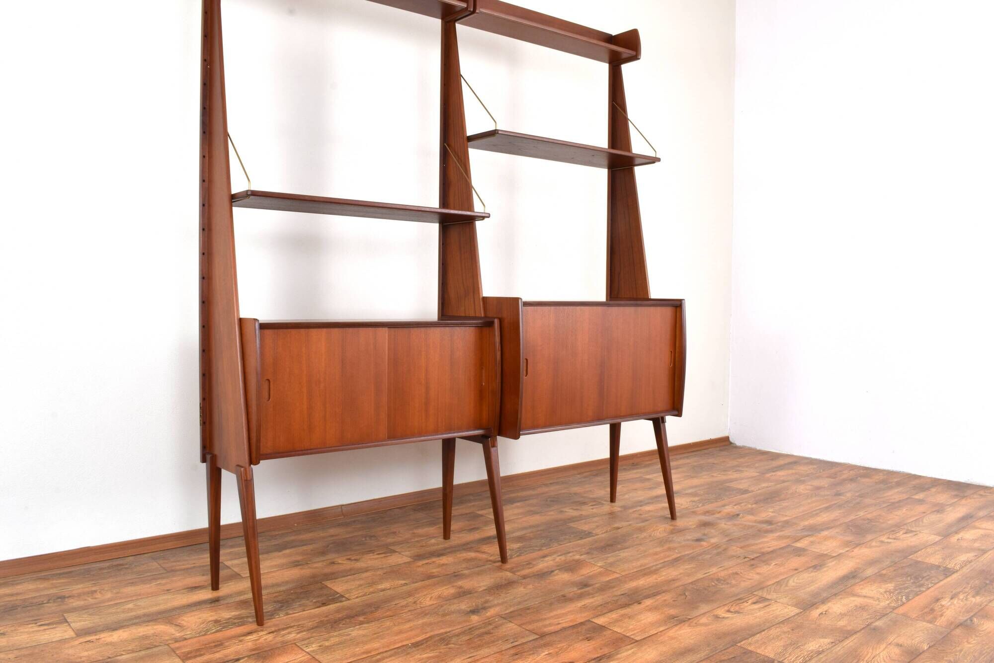 Mid-Century Teak Wall Unit „Panto” from Einar Raknes & Sønner Møbelfabrikk A/S, 1970s, Set of 2.