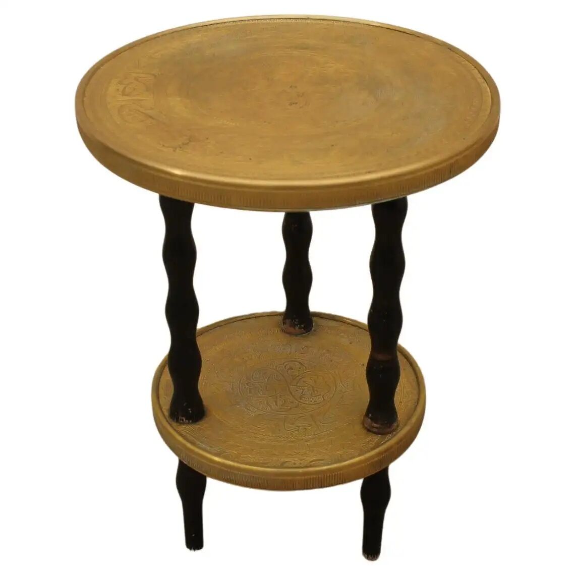 Art deco wood and brass side table 1930s
