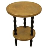 Art deco wood and brass side table 1930s