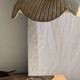 Large suspension or lampshade in flat woven tulip flower rattan H35 D