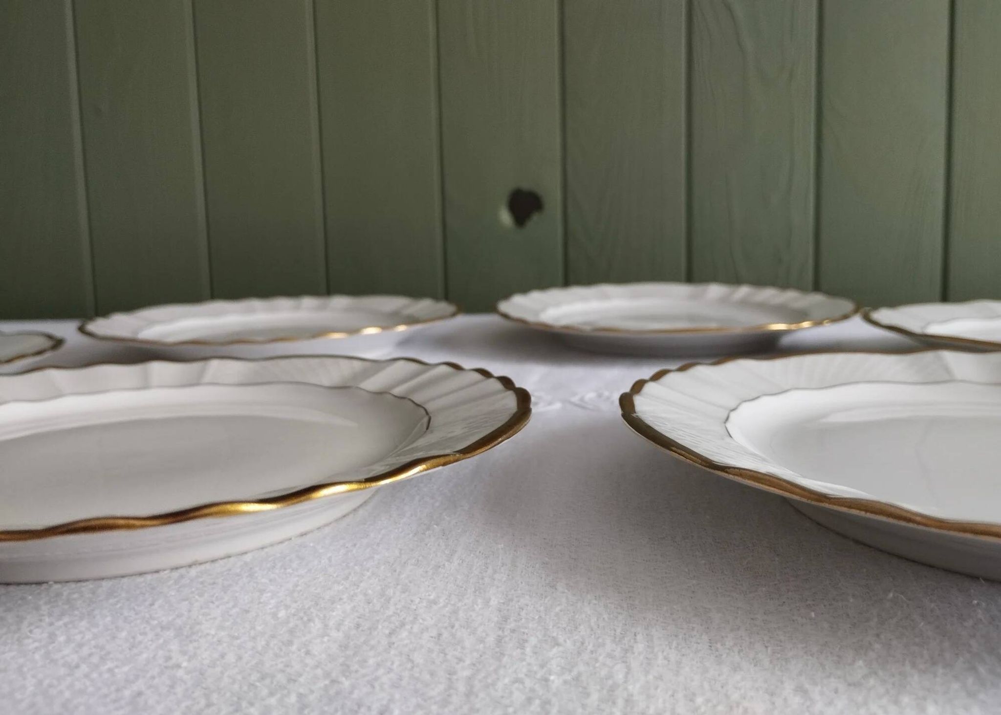 "Pallas" - 6 dessert plates in Limoges porcelain Balleroy & Cie