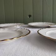 "Pallas" - 6 dessert plates in Limoges porcelain Balleroy & Cie