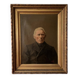 Peinture à l'huile Portrait d'un gentilhomme élégant du 19ème siècle