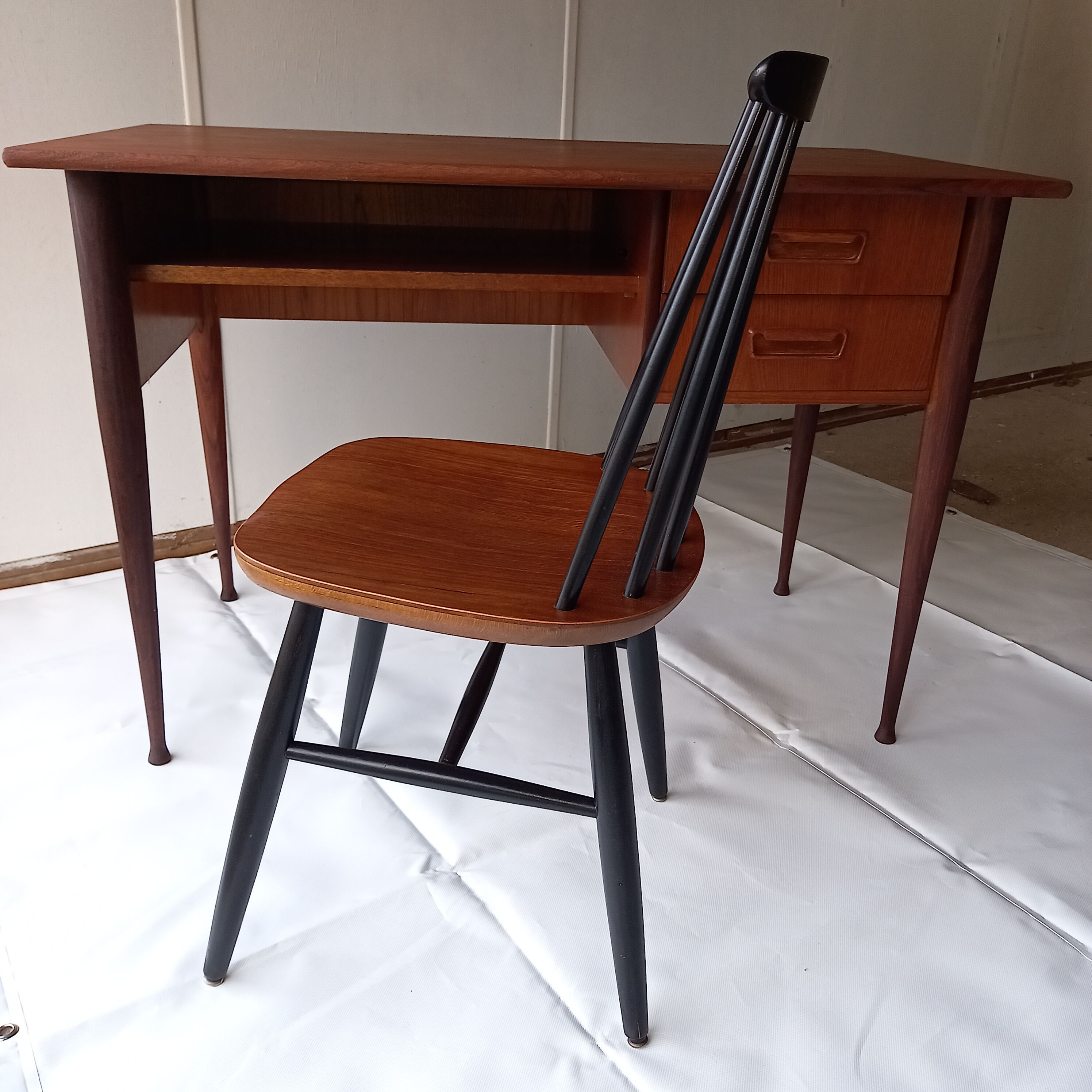Scandinavian teak office 60s