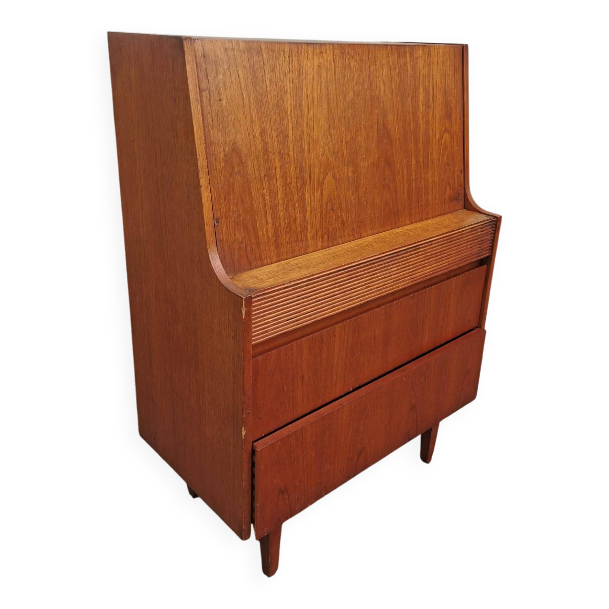 Vintage teak secretary, mid-century