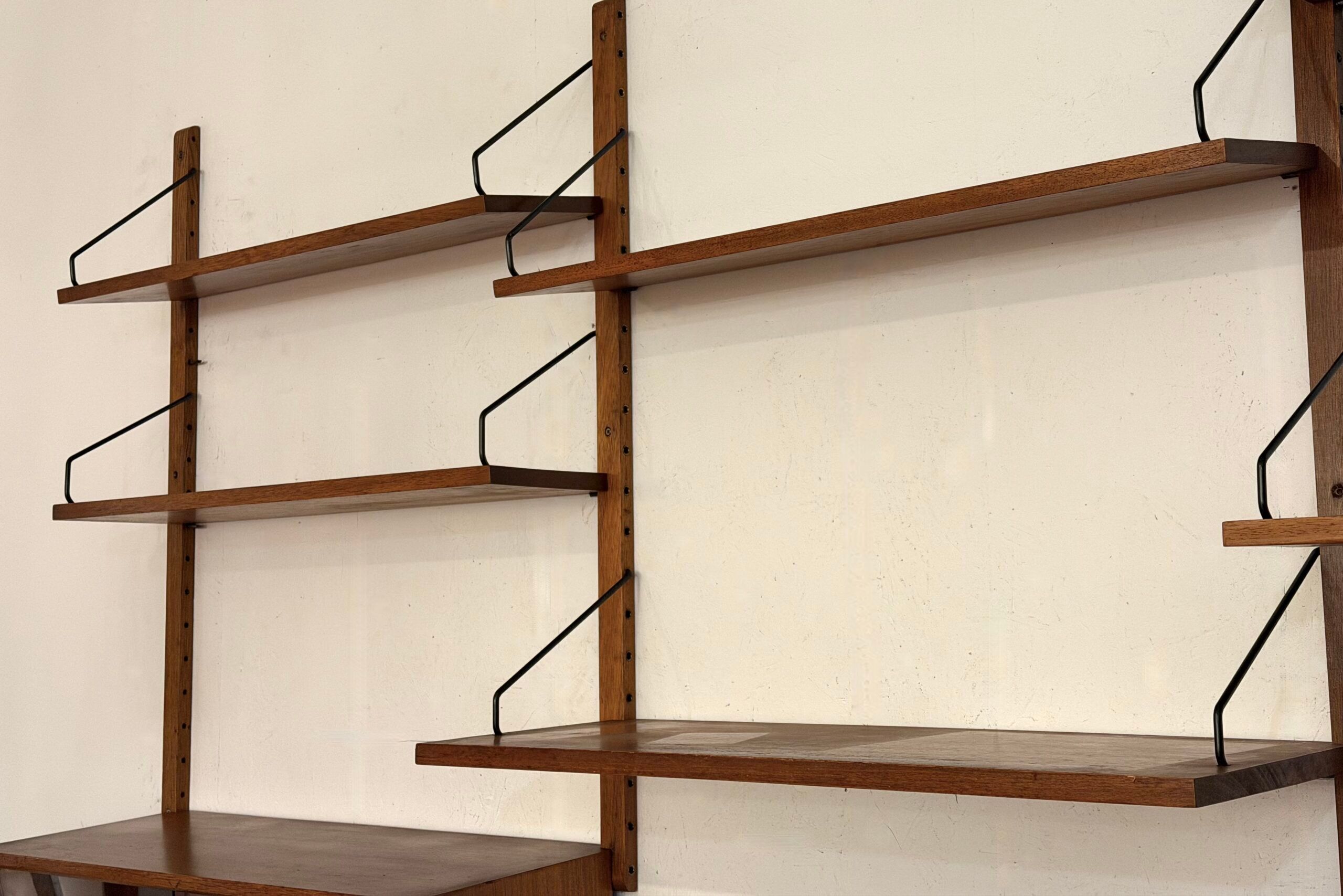 Teak wall library in the style of Poul Cadovius – 1960s