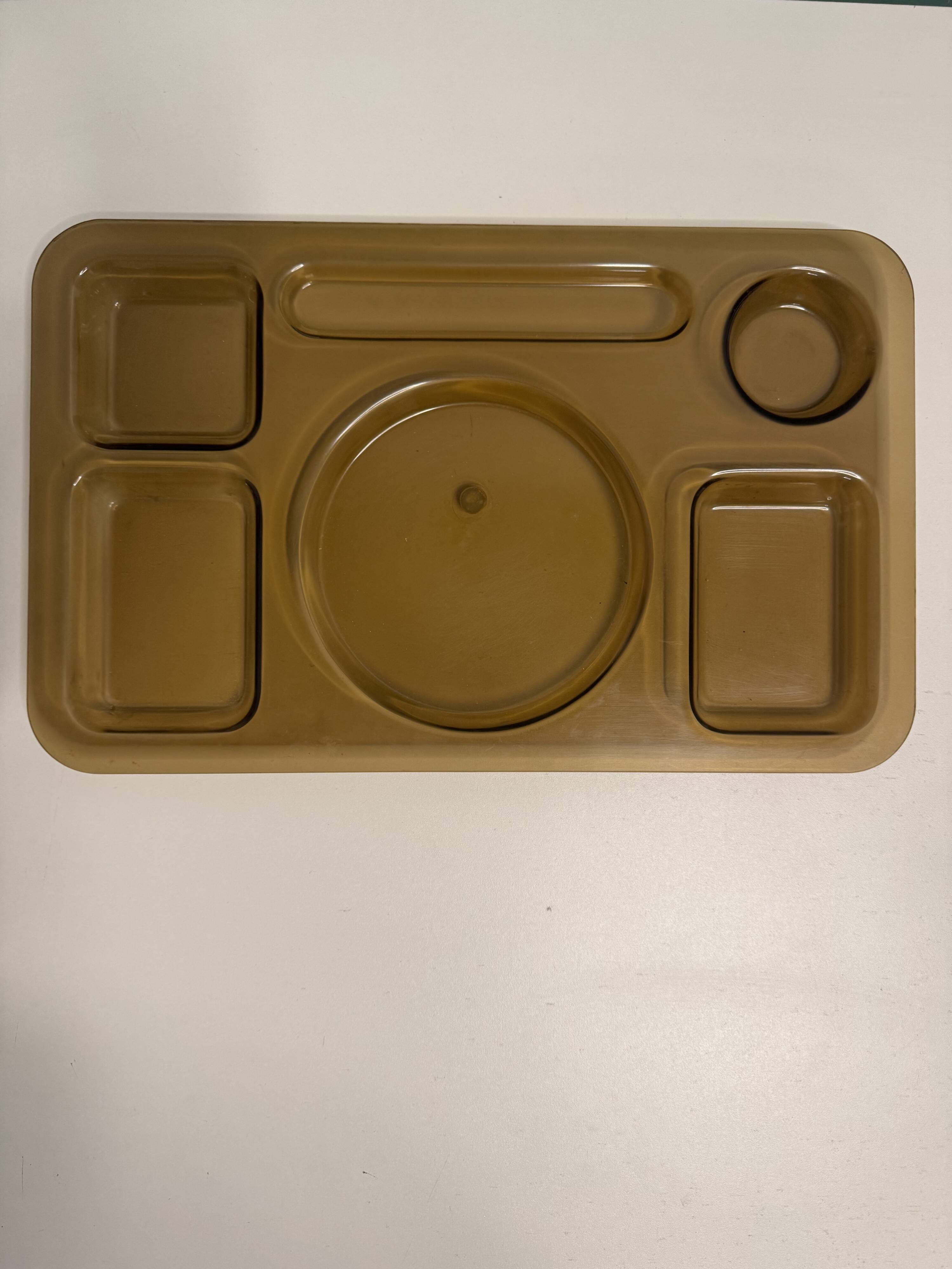 Guzzini Luigi Massoni compartmentalized tray, 1970s