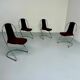 Set of 4 tubular chairs, Italian design, 70s vintage, Cantilever
