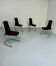 Set of 4 tubular chairs, Italian design, 70s vintage, Cantilever