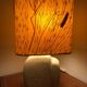 Brutalist lamp in carved stone by Albert Tormos.