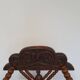 Dutch triangular turned wood corner chair rush seat knitting armchair