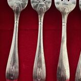 6 fourchettes à Huîtres période Art-Deco 1930 - argent massif initiales YD