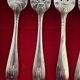 6 Oyster forks, Art Deco period 1930 - solid silver, initials YD