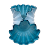 Empty pocket cut opaline turquoise lace vintage