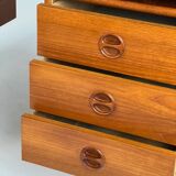 Bureau en teck design danois autoportant Gasvig Møbler vintage milieu du siècle