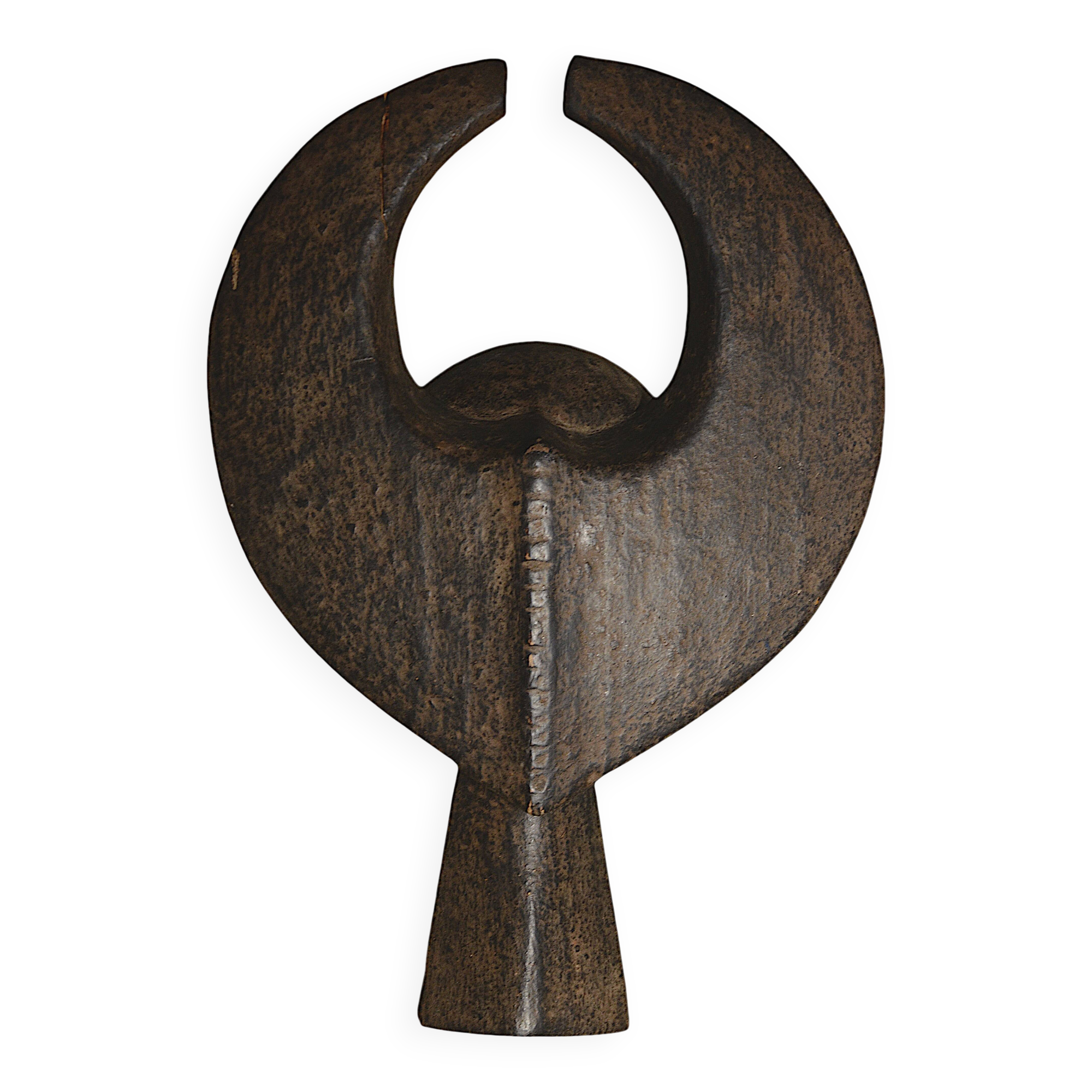 African wooden mask symbolising a buffalo, Nigeria, 28x39cm