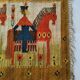 Tapisserie kilim fait main artisanat polonais années 70