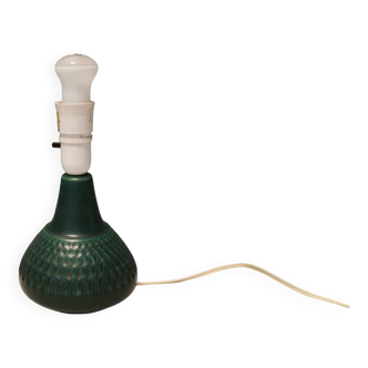 Beautiful table lamp in green/blue ceramic, Danish from the 1970s.