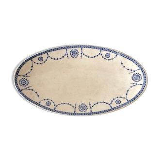 Plat ovale porcelaine de Lunéville KG - modèle Bonaparte - décor bleu