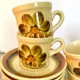 Vintage porcelain cups from Gien "Bamako"